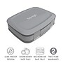 Bentgo Fresh Bento Box, 4-Compartment, Gray, 39.2 oz. (BGOFR-2Y)~#|#~1D7C20B9-2FC1-4EFA-850C7B9DEFB4E62E_sc7
