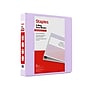 Staples Heavy Duty 1 1/2" 3-Ring View Binder, D-Ring, Light Purple (ST63090)~#|#~1D7FDE00-893E-4425-BF5D66FF3E380E3C_sc7