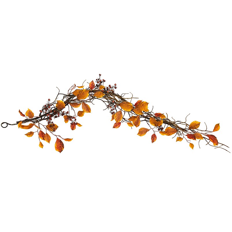 Nearly Natural 4' Fall Foliage, Berries and Twig Artificial Garland (4470) image 1