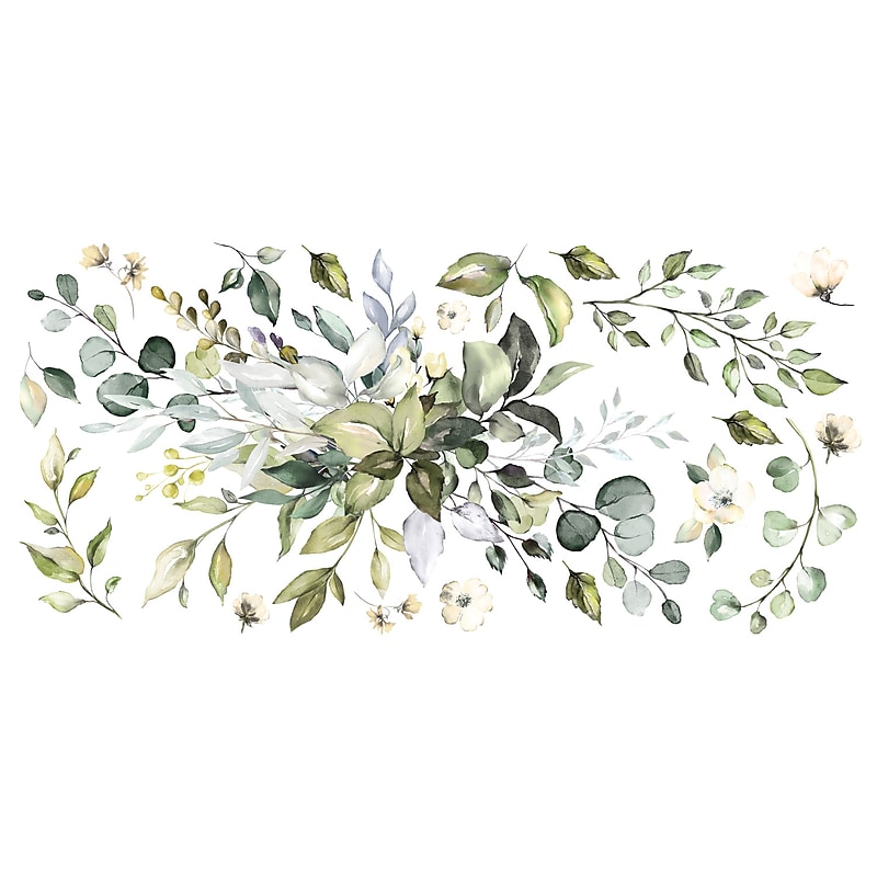 York Wallcoverings Watercolor Floral Arrangement Giant Traditional Decals, Botanical (RMK4711GM) image 1