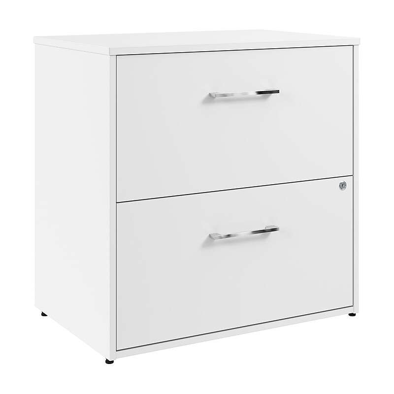 Bush Business Furniture Hustle 2 Drawer Lateral File Cabinet, White (HUF130WH) image 1