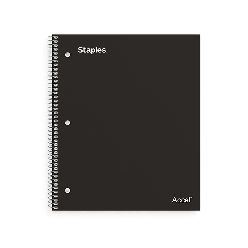 Staples Premium 2Subject Notebook, 8.5" x 11", College Ruled, 120