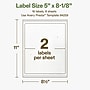 Avery Hemp Rectangle Laser/Inkjet Multipurpose Labels, 5" x 8-1/8", Off-White (16/Pack)~#|#~1D9D8003-9910-4A74-95DD19720182A47D_sc7