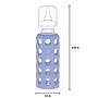 Lifefactory 9 oz. Glass Baby Bottle with Silicone Sleeve, Stage 2 Nipple, Stopper & Cap, Blueberry (LF110020C4)~#|#~1D9EB062-DC0C-4446-92B8452293A0CC56_sc7