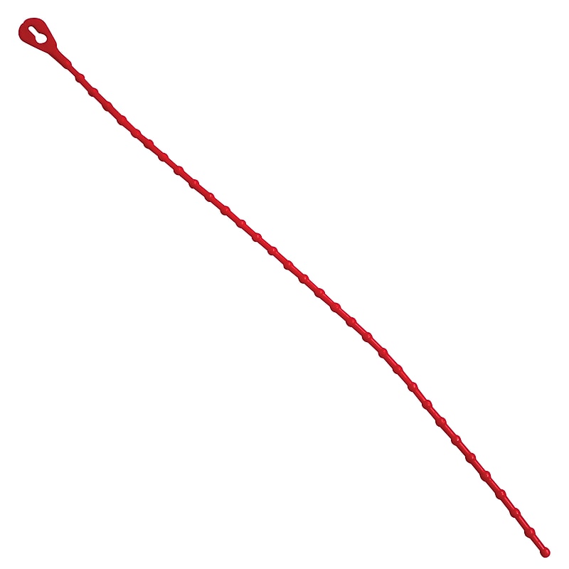 Beaded Security Tie, 8", Red, 2000/Case (CTBS8B) image 1