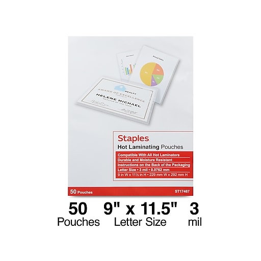 EZ-Align 39027 3 Mil Lamination Sheets 25 Pack Letter Size Pouch Mead Thermal Laminating Pouches 