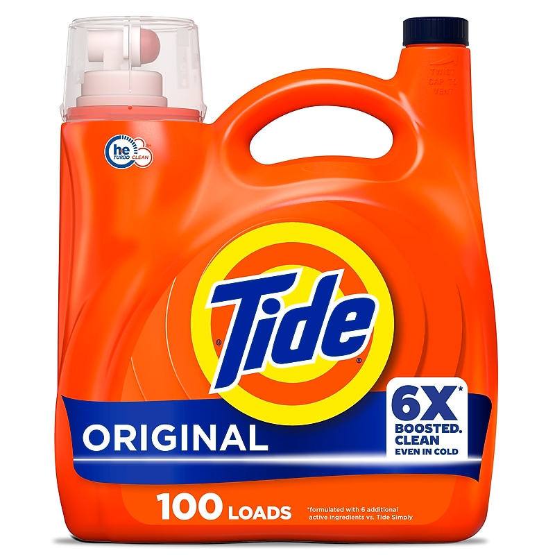 Tide HE Liquid Laundry Detergent, Original Scent, 100 Loads, 125 fl. oz. (12101) image 1