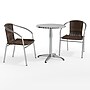 Flash Furniture Lila Indoor-Outdoor 23.5'' Round Table Set with 2 Rattan Chairs, Dark Brown (TLH24RD020CHR2)~#|#~1DA7CCB0-6AC0-4B48-995FAAD0964CF150_sc7