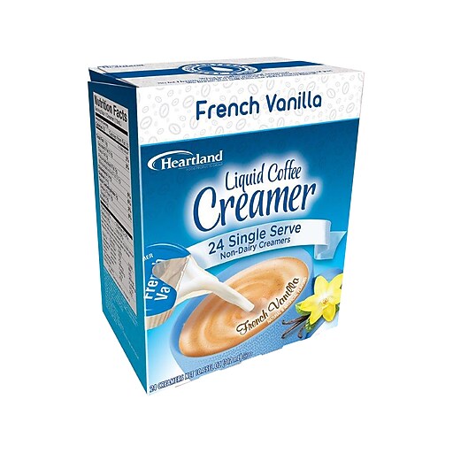 Heartland French Vanilla DairyFree Liquid Coffee Creamer, 0.37 oz., 24
