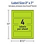Avery Printable Rectangle Multipurpose Labels, 2" x 7", Bright Green, 160/Pack (94243)~#|#~1DAA0A04-3A56-4934-9D1C377D38DA8599_sc7