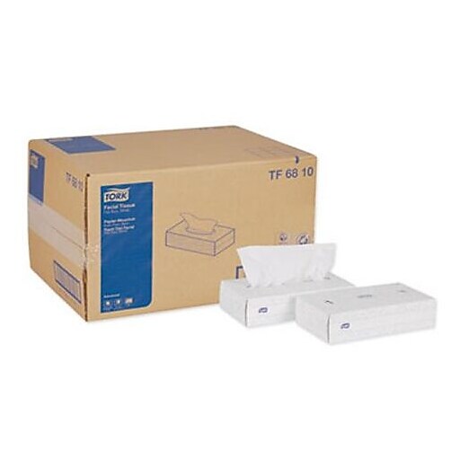 Tork Advanced Facial Tissue, Flat Box, White, 3000 Tissues (TRKTF6810