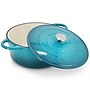 MegaChef Cast Iron 6.35 Qt. Dutch Oven, Light Blue (935122261M)~#|#~1DACB10F-F64F-4D6D-B05814818EA9E7AD_sc7