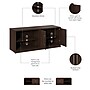 Bush Business Furniture Vista Low Storage Cabinet with Doors and Shelves, Black Walnut (VSS160BW)~#|#~1DB3188F-099F-4668-86967FA6568865D2_sc7
