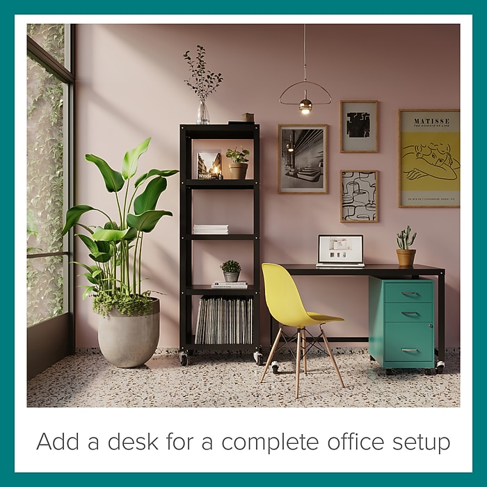 Space Solutions 3-Drawer Mobile Vertical File Cabinet, Letter Size