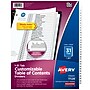Avery Customizable Table of Contents Dividers, Ready Index Printable Section Titles, Preprinted 1-31 White Tabs, 1 Set (11128)~#|#~sp42478334_sc7