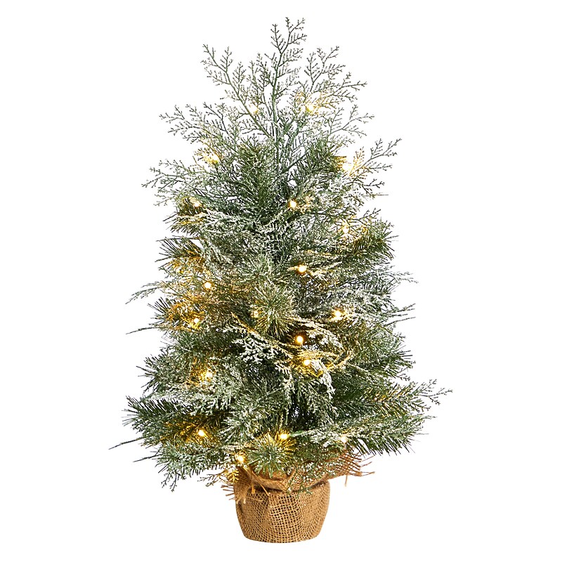 Nearly Natural Winter Frosted Artificial Christmas Tree, 2' (T3328) image 1