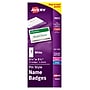 Avery Pin Style Laser/Inkjet Name Badge Kit, 2 1/4" x 3 1/2", Clear Holders with White Inserts, 24/Pack (74652)~#|#~1DC2C3DC-EF34-421B-83AC9E9AECF82F5F_sc7
