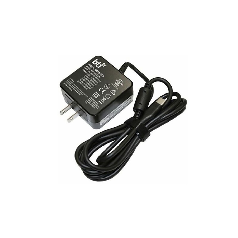 BTI 45W Type-C Laptop Adapter & Charger for Lenovo IdeaPad Duet 3, Black (5A10W86260-BTI) image 1