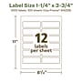Avery EcoFriendly Laser/Inkjet Rectangle Multipurpose Labels, 1-1/4" x 3-3/4", White, 1200/Box (94228)~#|#~1DD575C3-778F-4A79-BF73600AAF04F884_sc7