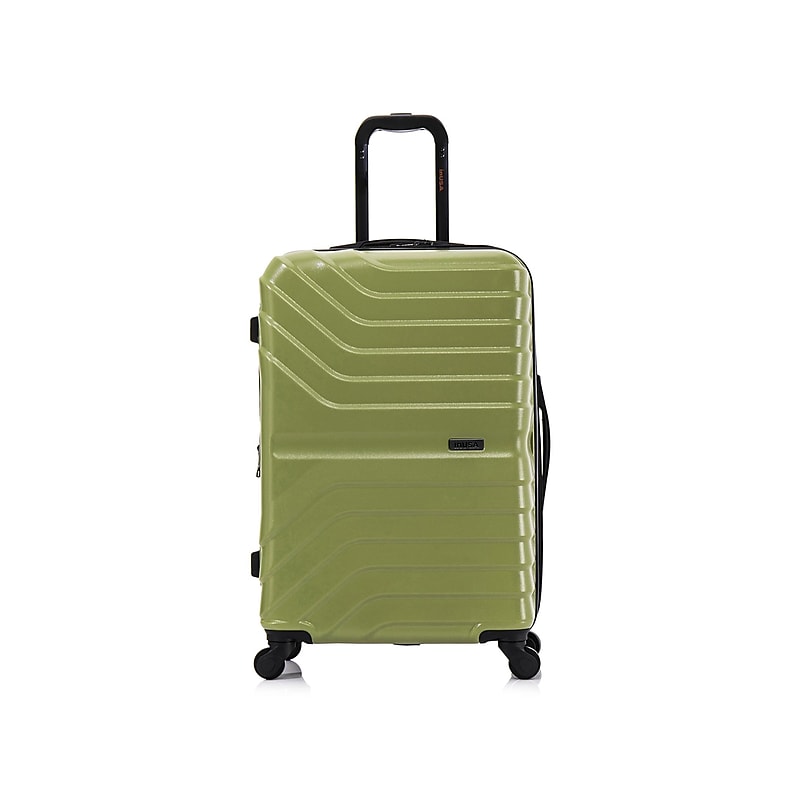 InUSA Aurum 27.98" Hardside Suitcase, 4-Wheeled Spinner, Green (IUAUR00M-GRN) image 1