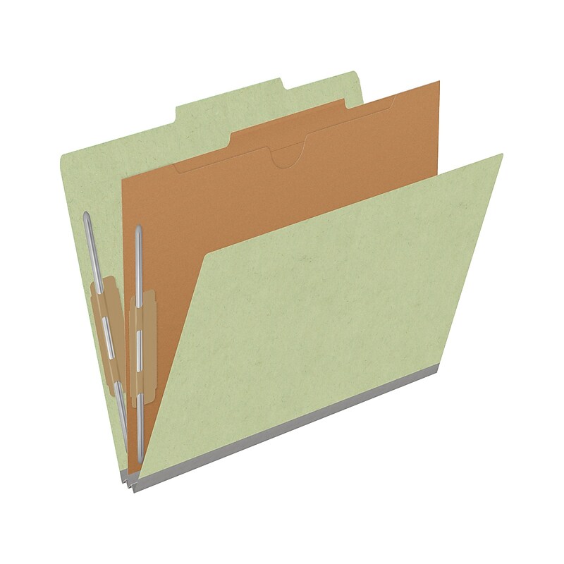 Medical Arts Press Pressboard Classification Folder, 1-Divider, 2" Expansion, Letter Size, Peridot Green, 10/Box image 1