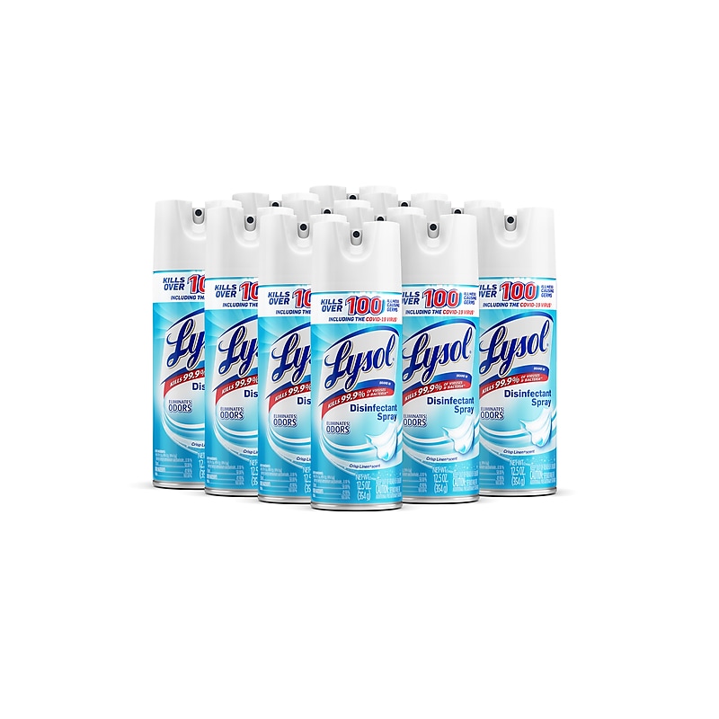 Lysol Disinfectant Spray, Crisp Linen, 12.5 Oz. 12/Carton (1920074186) image 1