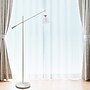 Lalia Home Studio Loft Swing Arm 55.5" White Floor Lamp with Clear Glass Cylindrical Shade (LHF-5021-WH)~#|#~1DDA1E9F-32EC-44BB-B9A9CF8F8072A6A2_sc7