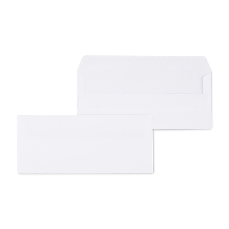 Staples Brand Self Seal #10 Business Envelopes, 4 1/8" x 9 1/2", White, 500/Box (570240/99294) image 1