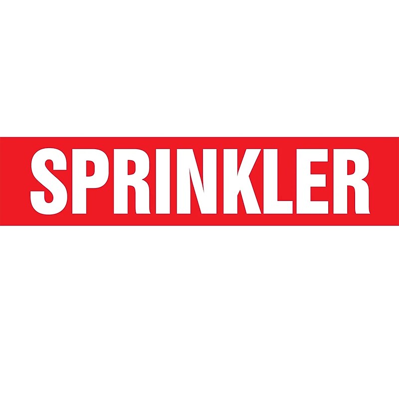 Accuform Snap Tite Pipe Marker, SPRINKLER, 1-1/2" to 2", White/Red (RPK661STB) image 1