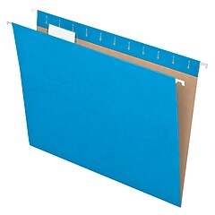 Staples Colored File Folders - Letter Size, 3-Tab, Blue, 100 Per Box 3 thumbnail image