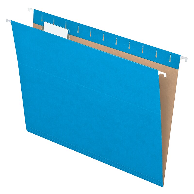 Pendaflex Recycled Hanging File Folders, 1/5 Tab, Letter Size, Blue, 25/Box (81603) image 1
