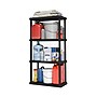 Iris 4-Shelf Plastic Shelving Unit, 48.3" x 23.9" x 11.8", Black (140038)~#|#~1DE3190C-E7FF-4268-B926A502BCD536C3_sc7