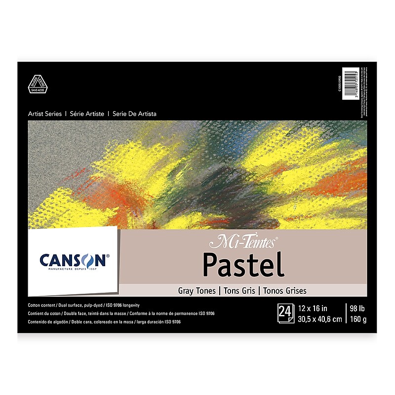 Canson Artist Series Mi-Teintes 16" x 16" Pastel Sketch Pad, 24 Sheets/Pad (C100510900) image 1