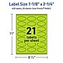 Avery Scalloped Decorative Edge Multipurpose Labels, 1-1/8" x 2-1/4", Bright Green, 420/Pack (94061)~#|#~1DF7421A-7153-4EFF-896ED9FB23777C40_sc7