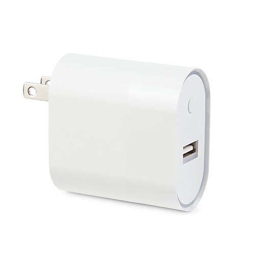 Staples® Lightning Wall Charger , White (ST62318) Staples