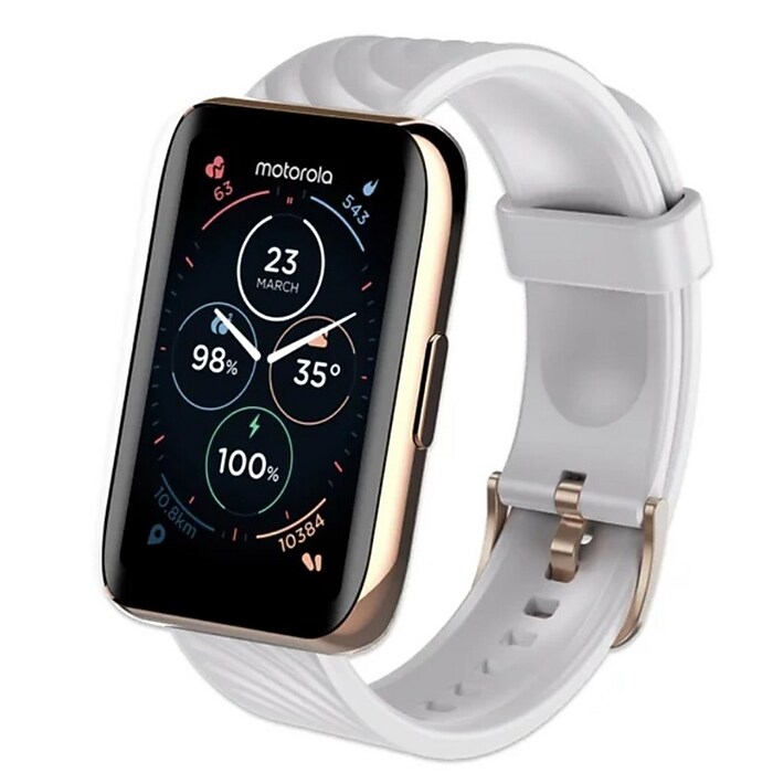 Motorola Moto 40 Smart Watch, Zinc Alloy Case, Rose Gold