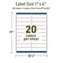 Avery Dissolvable Rectangle Multipurpose Labels, 1" x 4", Off-white, 100/Pack (94202)~#|#~1E03A64A-CAF8-416D-8C25FBAA955DFEEA_sc7