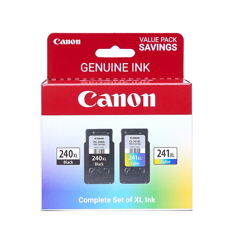 Canon PG-240 XL/CL-241 XL Black/Tri-Color Standard Yield Ink Cartridge, 2/Pack (5206B031) image 1