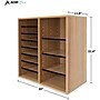 AdirOffice 500 Series 16-Compartment Literature Organizers, 20" x 11.8", Medium Oak (500-16-MEO)~#|#~1E084EAF-5C7F-48C9-B01D95DBBF0A80A4_sc7
