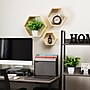 Mind Reader 3-Shelf Bamboo Mouted Honeycomb Hexagon Floating Shelves, 12" x 3.13" x 13.75" (WWALL3PC-BRN)~#|#~1E08CD3D-9FA5-433D-A2199FC92FD1F478_sc7