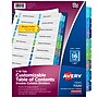 Avery Ready Index Table of Contents Double Column Paper Dividers, 16 Tabs, Multicolored (11320)~#|#~1E0A8F7C-2E34-4230-A6D045BB17638BE2_sc7