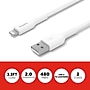 Staples TECH Lightning to USB-A Charging Cable, 3.3 ft., White, 2/Pack (ST62330)~#|#~1E11A56D-D6A5-46FF-92C1EA104B6E4CD8_sc7