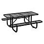 Global Industrial 6' Rectangular Outdoor Steel Picnic Table, Expanded Metal, Black (277152BK)~#|#~1E14BBC6-A8F2-4361-9DF27901070E16B6_sc7