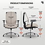 Sharper Image Flex Back Ergonomic Mesh Swivel Task Chair, Taupe (60118-TPE)~#|#~1E1DE6E9-1BA9-482A-A28E9E608E1C2C3D_sc7