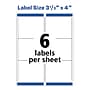 Avery Easy Peel Inkjet Shipping Labels, 3-1/3" x 4", Clear, 60 Labels/Pack (18664)~#|#~1E221CF2-046A-4109-9EBE06D22AF87AF5_sc7