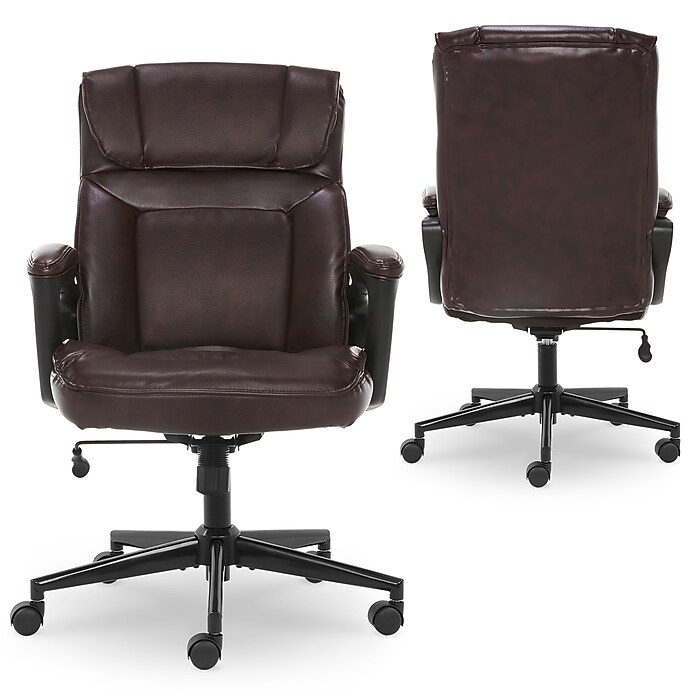 Serta Hannah I Ergonomic Bonded Leather Swivel Executive Chair