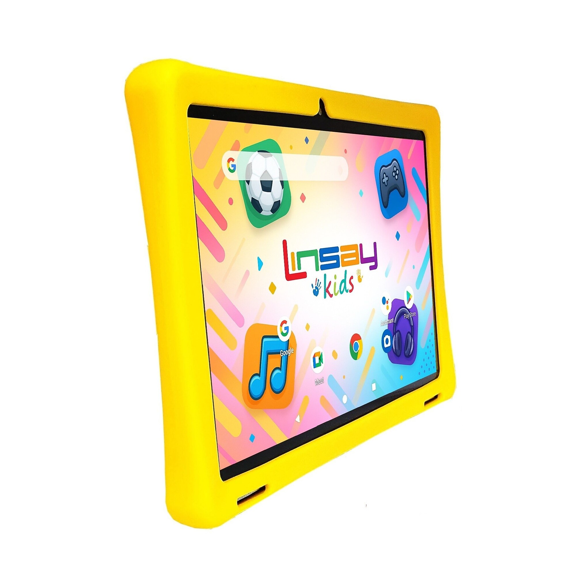 Linsay F10 Series 10.1″ Tablet, Wi-Fi, Octa Core, 256GB eMMC, Android 15, with Yellow Kids Defender Case (F10IPGKIDSYPLUS) Sansujyuku sansujyuku.com