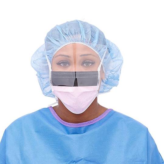 Medline ASTM Level 3 Surgical Face Masks with Eye Shield, Purple, 25/Box, 4 Boxes/Carton (NON27410)~#|#~1E2C5B55-03DD-4FC6-8CD84AB5DAEC872B_sc7