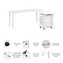 Bush Business Furniture Hustle 72"W L Shaped Computer Desk with 3 Drawer Mobile File Cabinet, White (HUS005WH)~#|#~1E2CD731-7C88-4ADF-9B15E64B5A8F7426_sc7