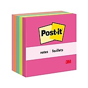 Post-it® Notes, 3" x 3", Poptimistic Collection, 100 Sheets/Pad, 5 Pads/Pack (654-5PK)